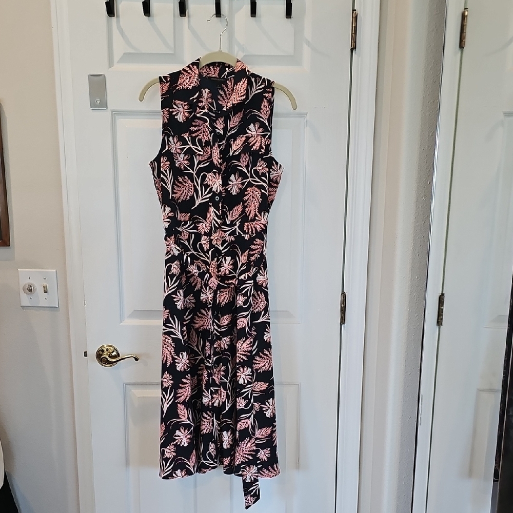 Floral Black and Pink Dress